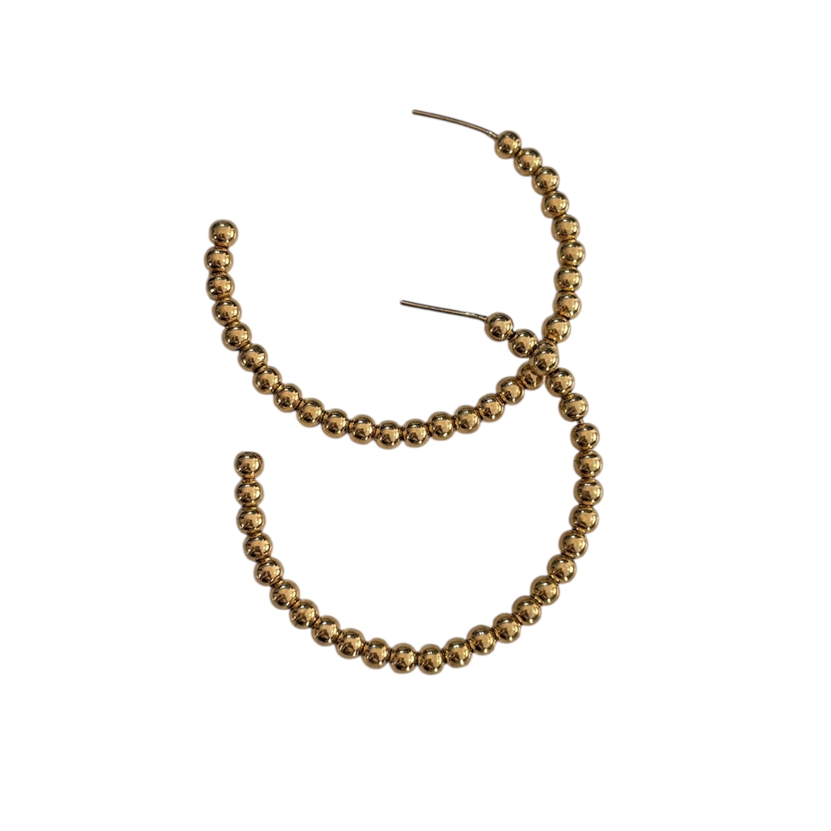 Arracadas Doradas Bolitas - baño de oro 18k - aretes dorados 