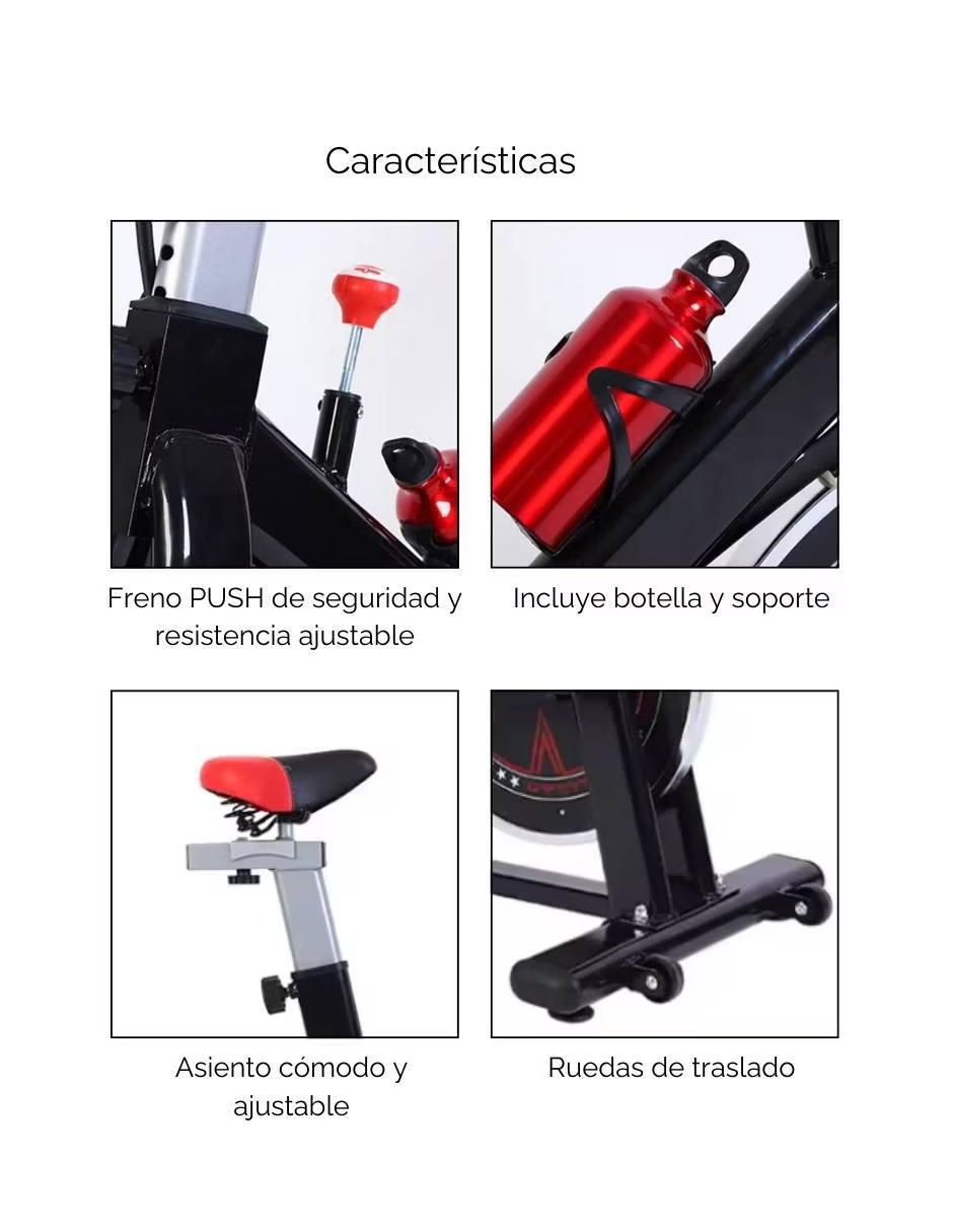 Bicicleta de Spinning de Acero