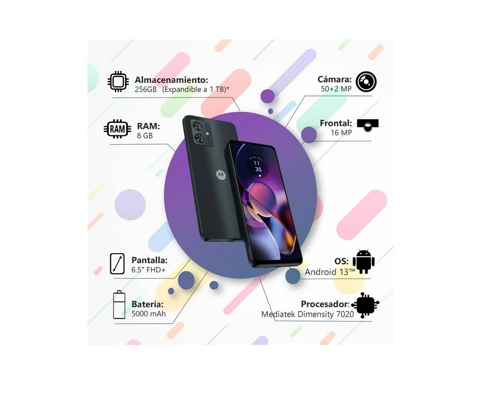 Motorola G54 5G 256Gb 8Ram Color Negro Nuevo Libre