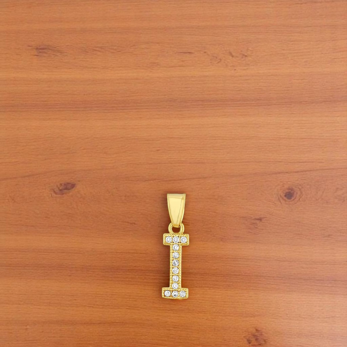 Kit Cadena Singapur Con Letra I Piedras Oro 10k + Obsequio