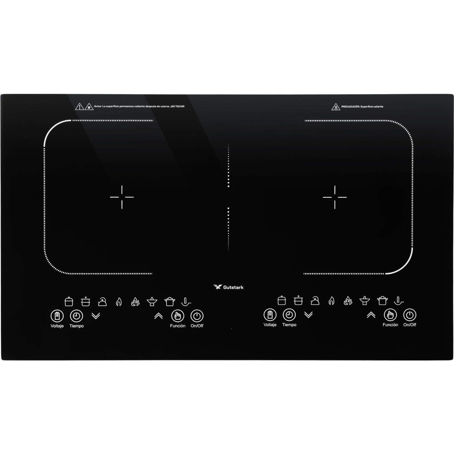 Parrilla Induccion Electrica 2 Zonas 270° 2000w Tactil Gutstark Home