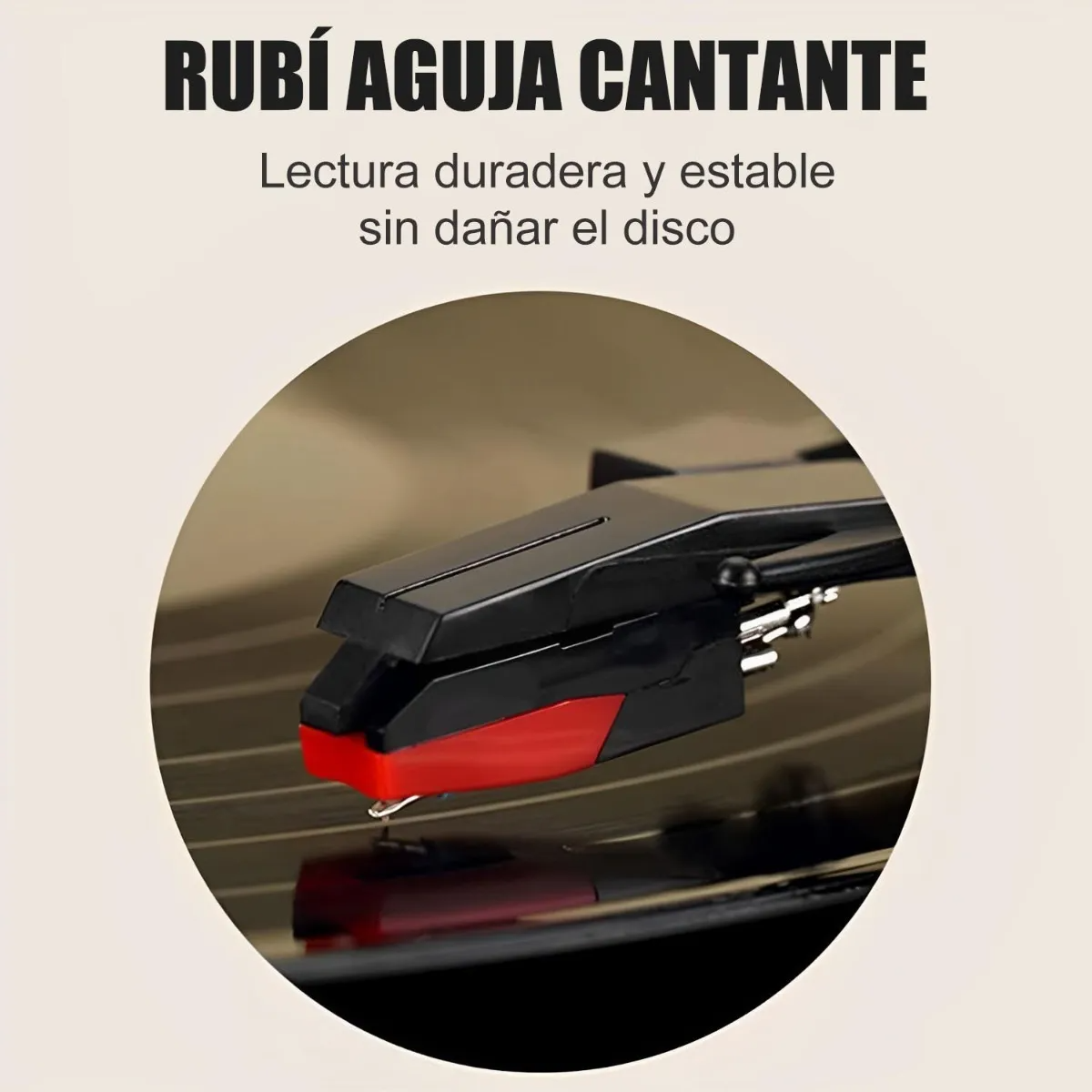 Tocadiscos De Vinilo Negro Retro Portátil Con Bluetooth
