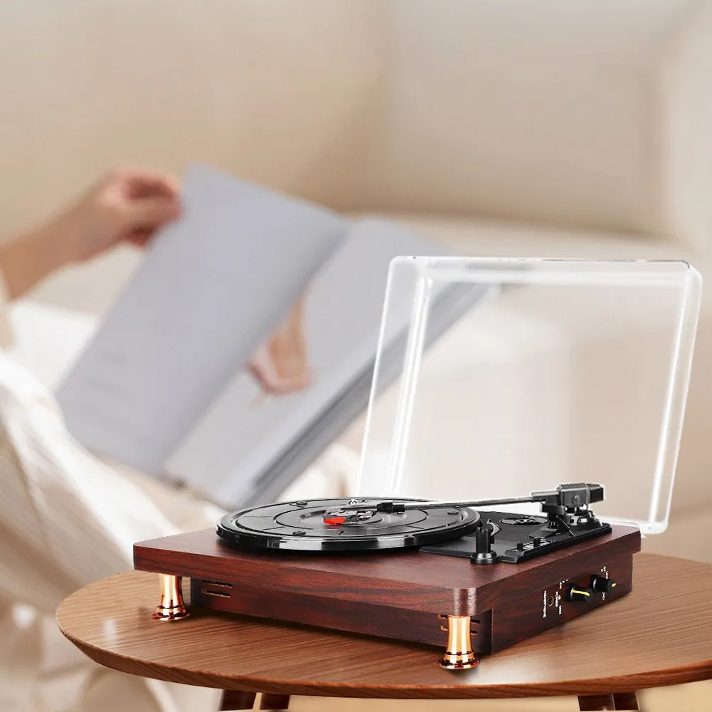 Tocadiscos De Vinilo Discos Tornamesa Vintage Con Bluetooth