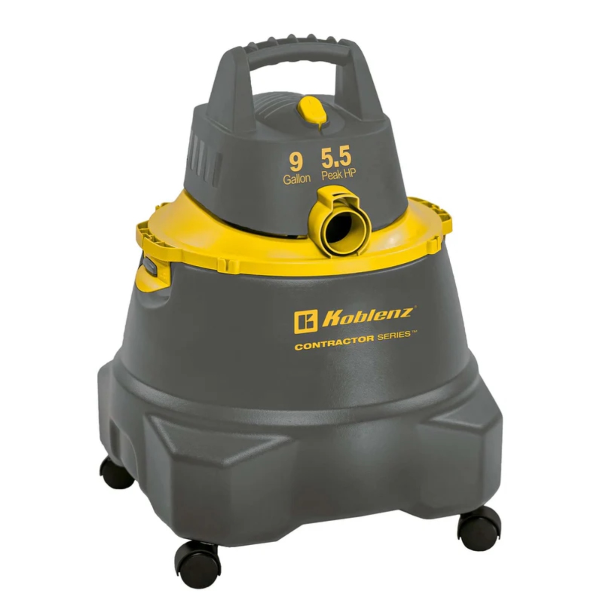 Aspiradora Koblenz WD-9C212 Seco-Mojado 9Gal 5.5 HP Gris/Amarillo SYP-Y8