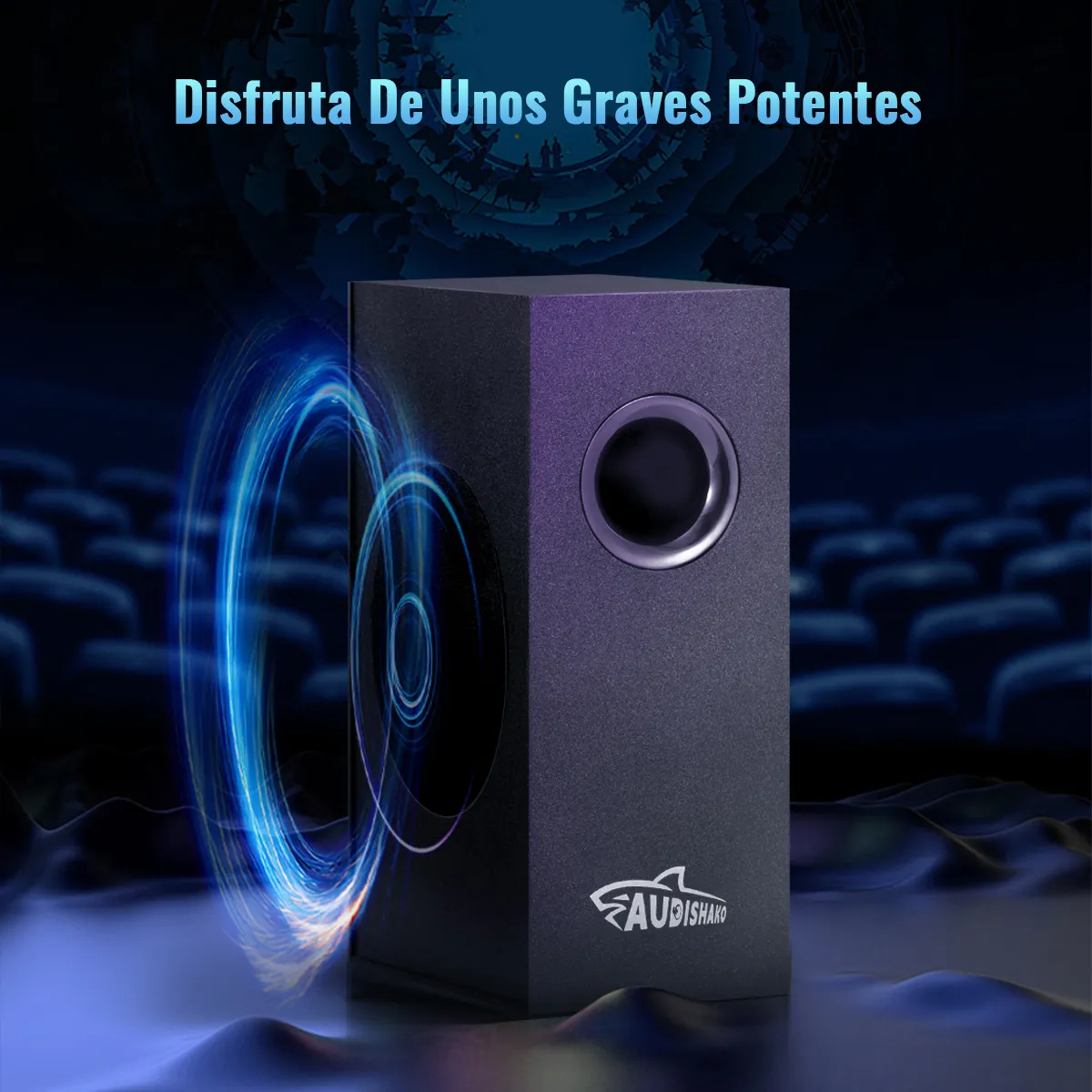 Barra De Sonido Con Subwoofer 2.1 Home Theater Audishako BS-400 Barra De Sonido Bluetooth Bocinas Con AUX/HDMI/USB Conector 110V Bluetooth 5.3 Color Negro