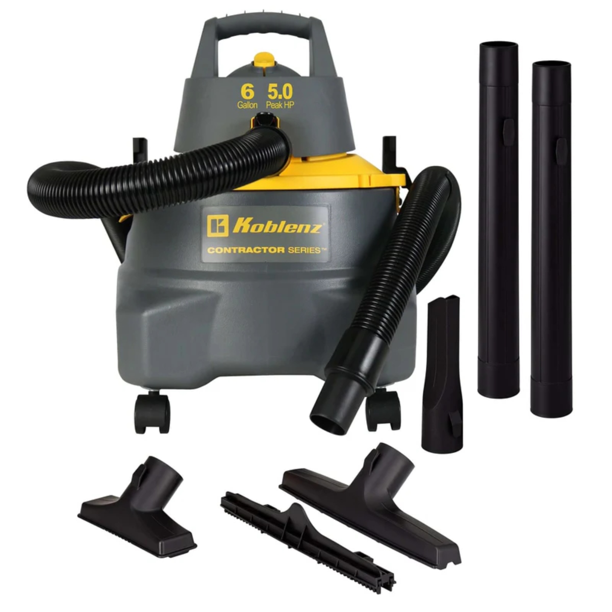Aspiradora Koblenz WD-6C212 Seco-Mojado 6Gal 5.0 HP Gris/Amarillo SYP-Y7