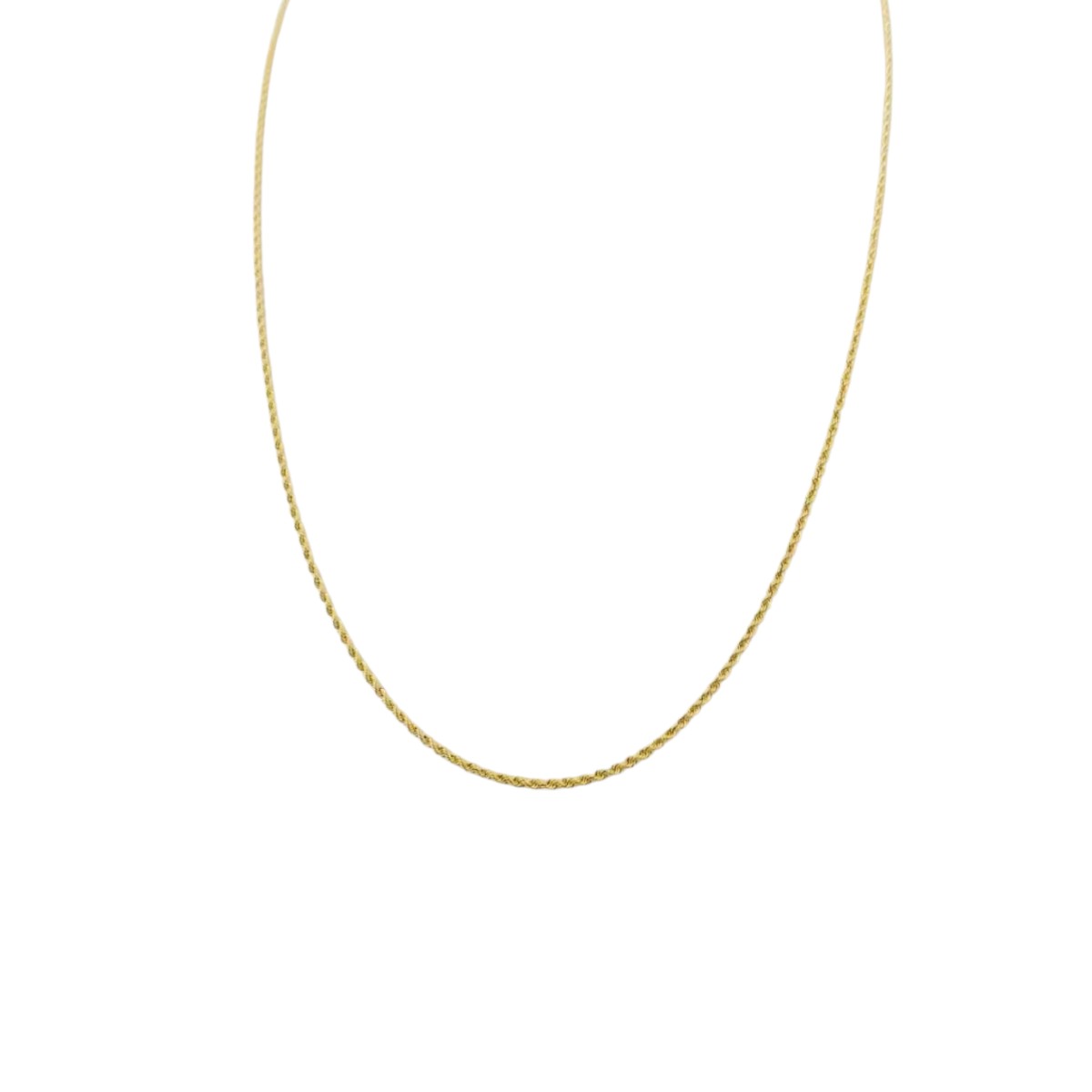Cadena Estilo Torzal  1 Mm x 55 Cm Oro 14 Kilates + Regalo