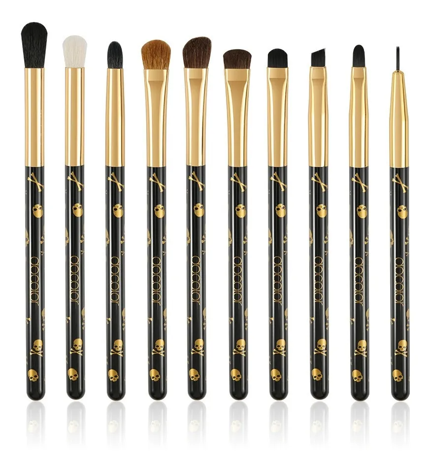 Docolor Set De Brochas Goth 10 Piezas Para Ojos 100%original Color Negro