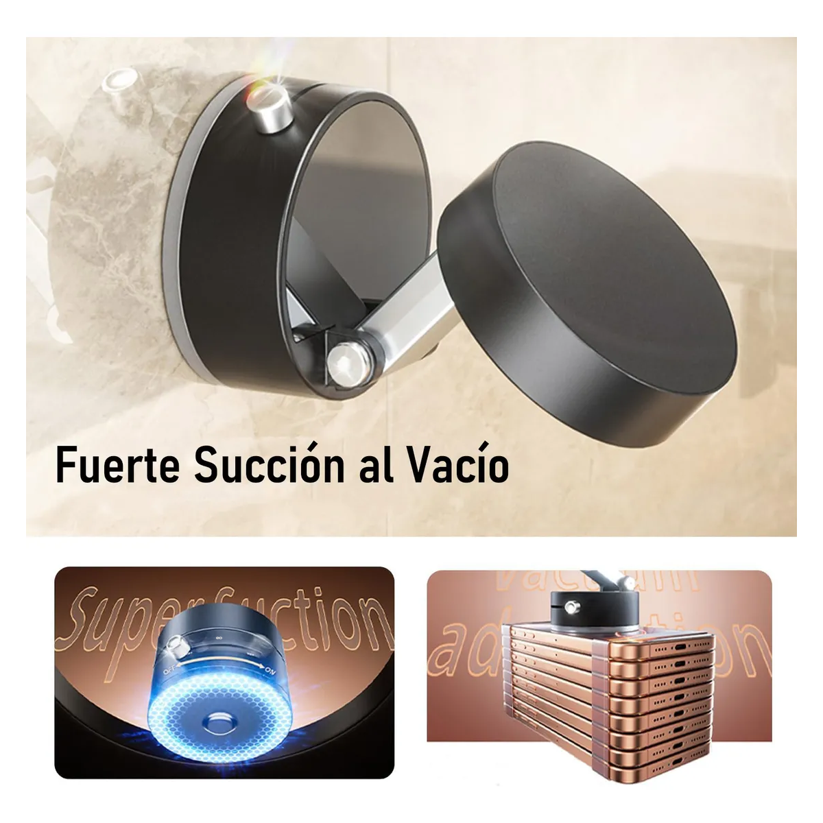 Soporte Magnetico Para Porta Celular Escritorio Auto Negro