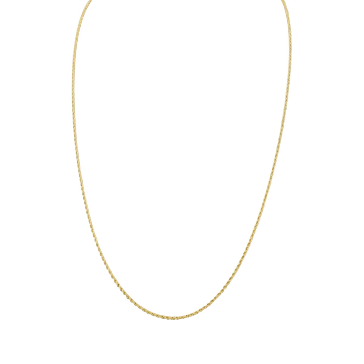 Cadena Estilo Torsal 50 Cm X 1 Mm Oro 10 Kilates + Obsequio.