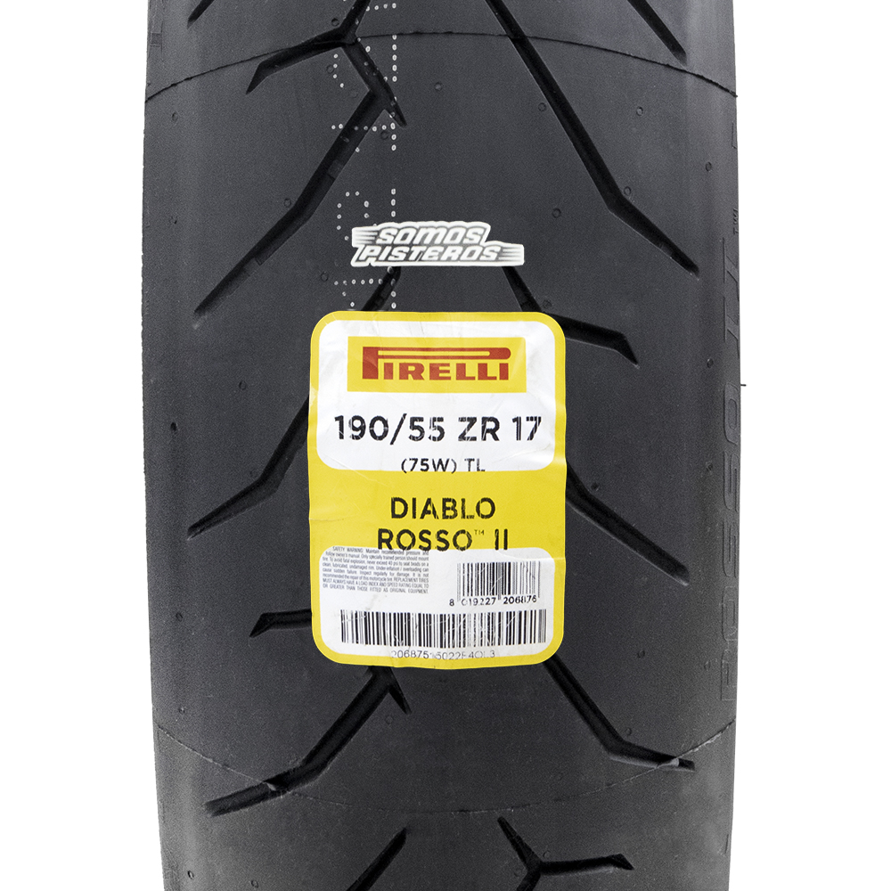 LLanta Pirelli Diablo Rosso II 190/55 ZR 17 75W R1 1000RR ZX