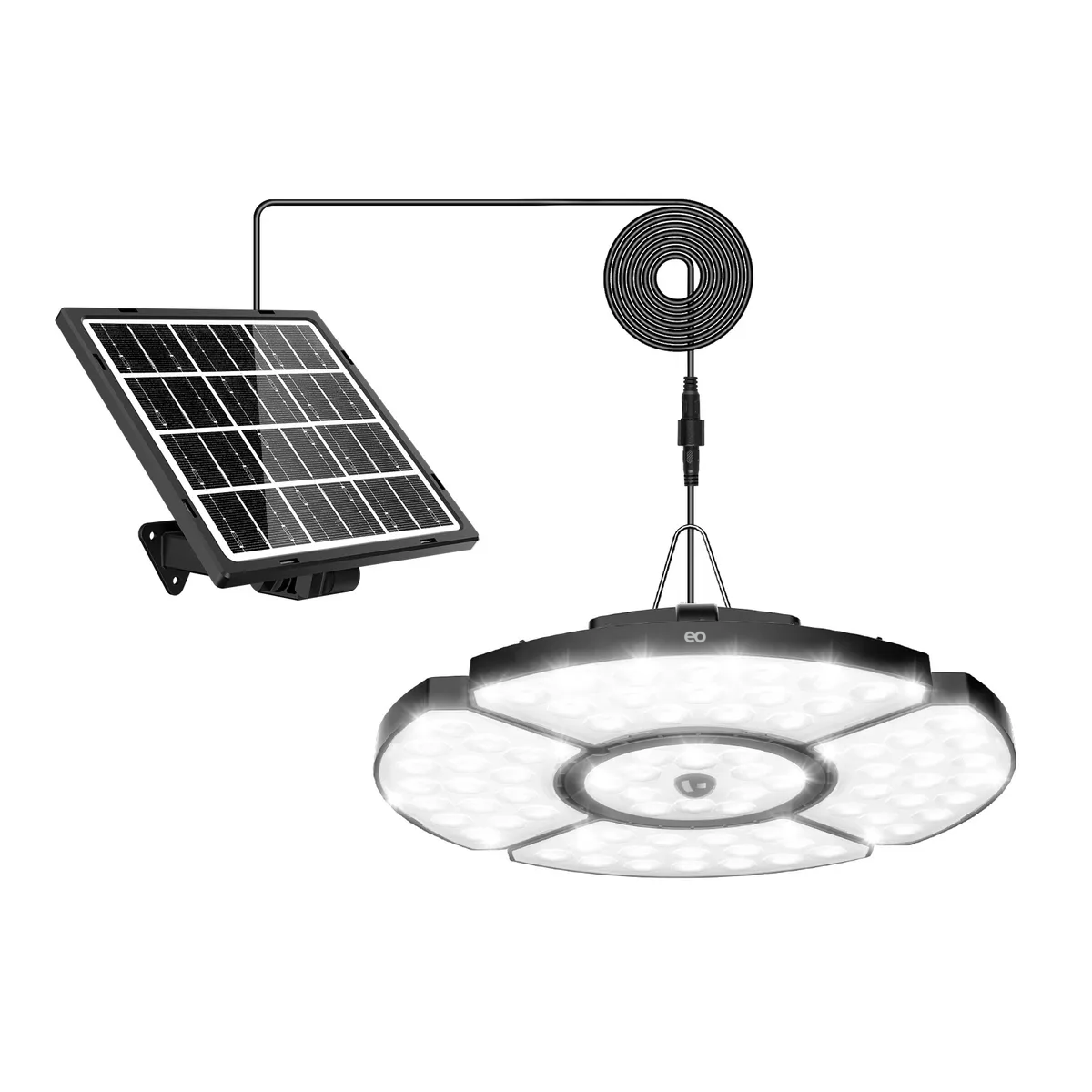 Lámpara Solar Exterior Con Carga Usb 152 Led Sensor 6 Modes
