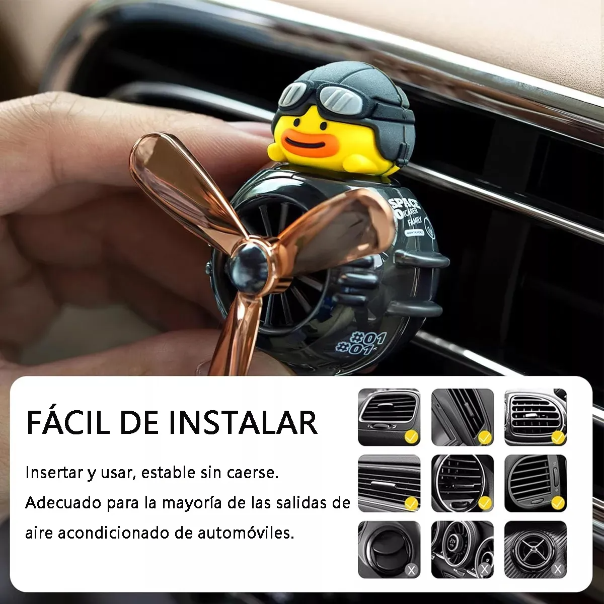 2 Pcs Ambientador De Coche Auto Giratorio Para Aromaterapia