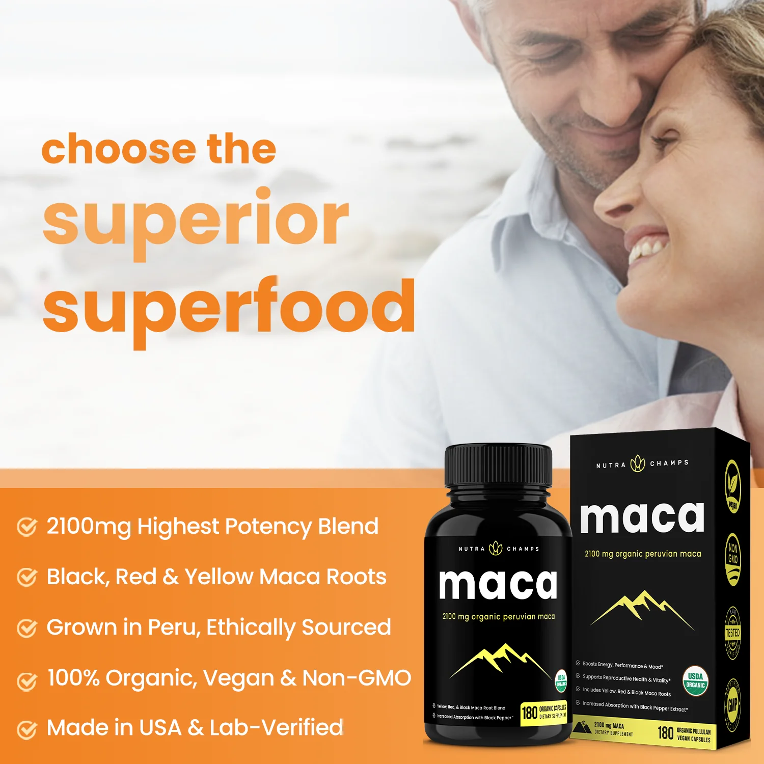 Maca Capsules 180 cap - Cápsulas de maca 