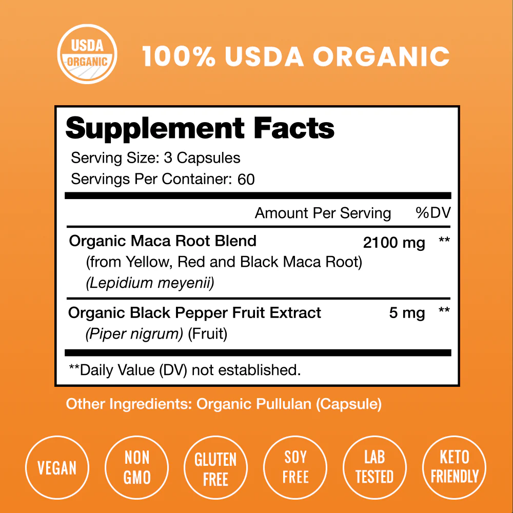 Maca Capsules 180 cap - Cápsulas de maca 