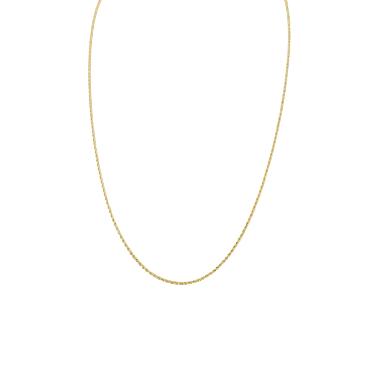 Cadena Estilo Torsal 55cm X 1 Mm Oro 10 Kilates + Obsequio