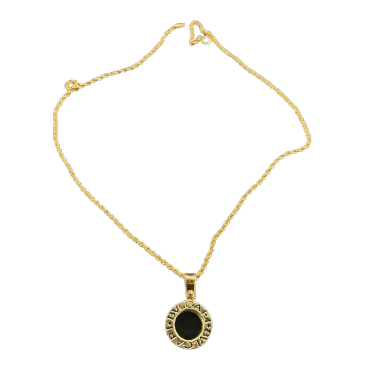 Dije Tipo Bulgari Fondo Negro Oro 14K+ Obsequio