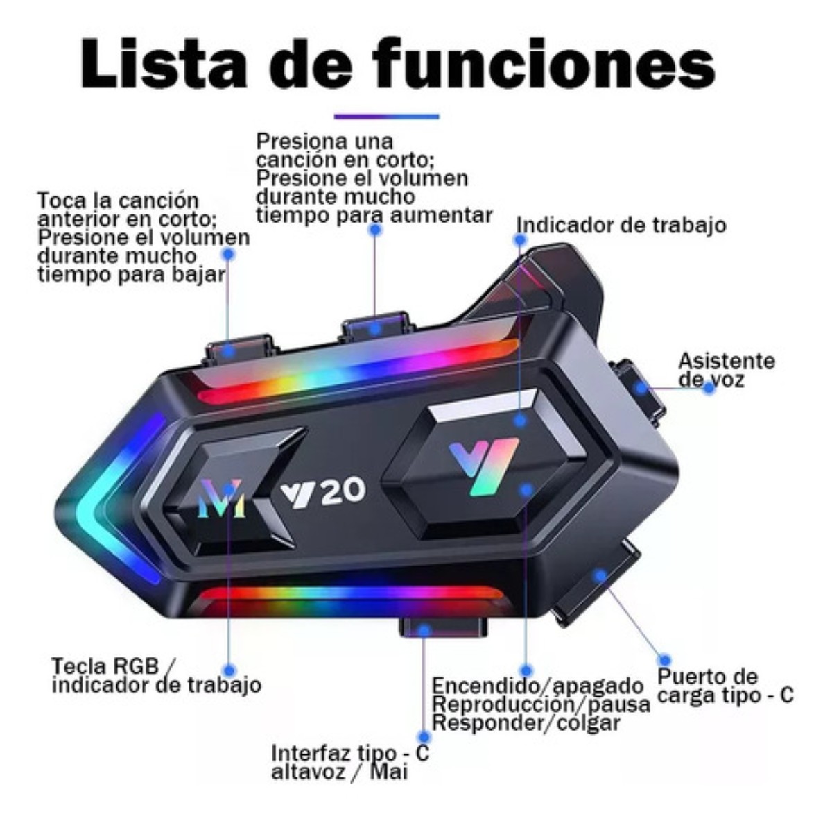 "Y20 Casco Auriculares Bluetooth Impermeables Y Antipolvo "