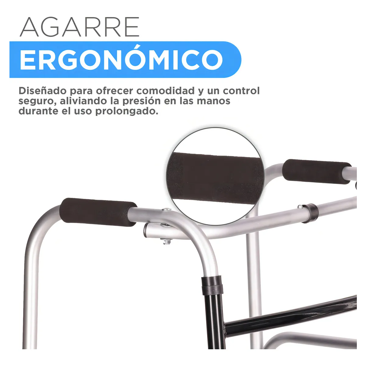 Andadera Fija Para Adulto Ortopédica Andador Plegable De Aluminio Negro