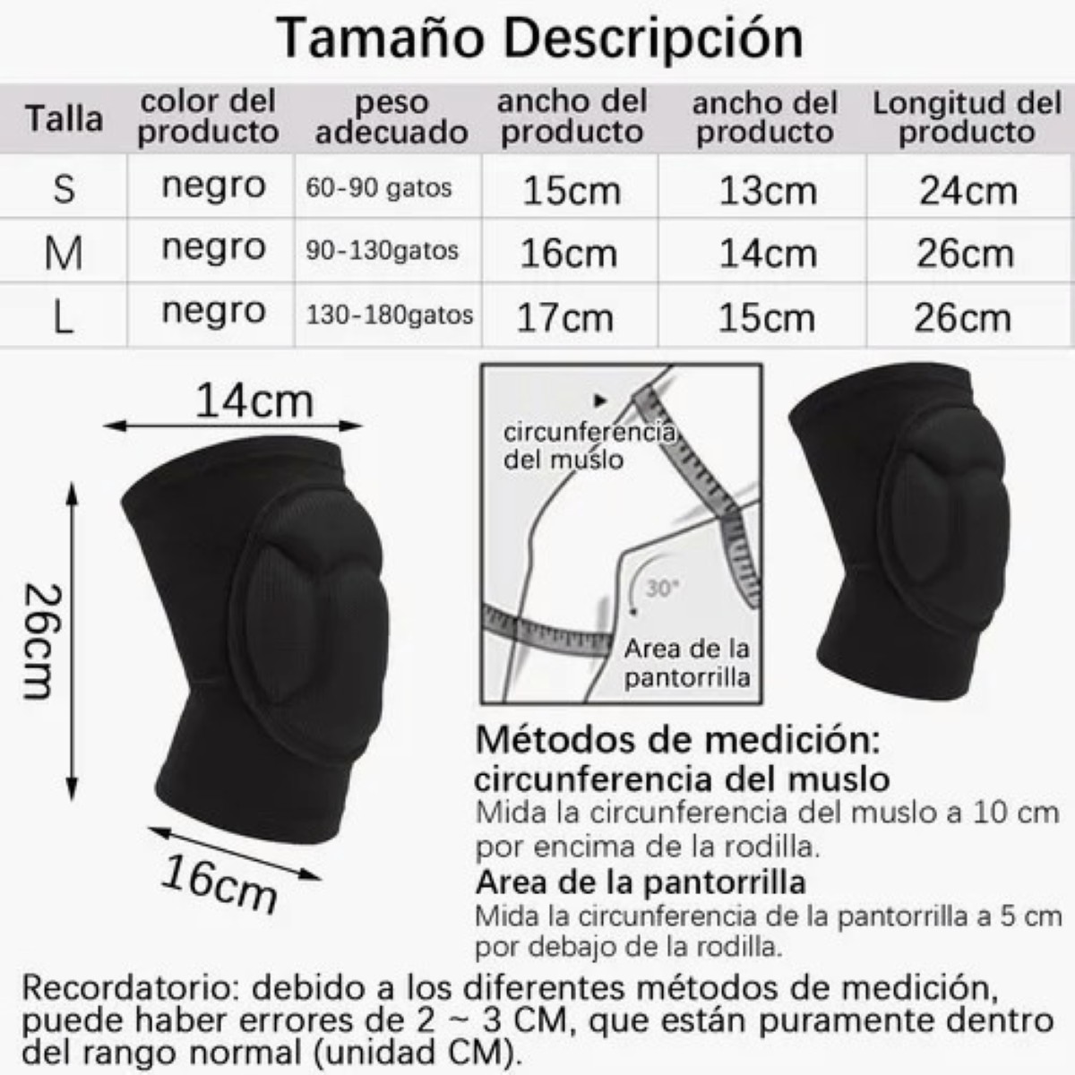 "1 Par Rodilleras Deportivas ,rodilleras,rodillera Elastica talla G "