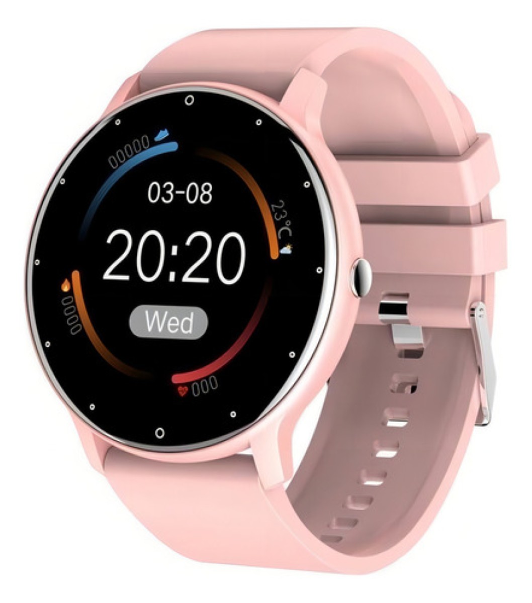 "Smartwatch Free Breath ZL02 caja rosa, malla rosa de silicona Rosa "