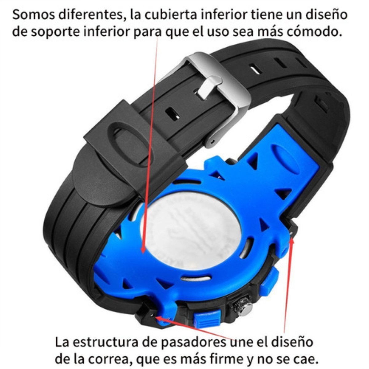 "Reloj Electrónico Para Niños Deportes A Prueba De Agua Azul negro  "