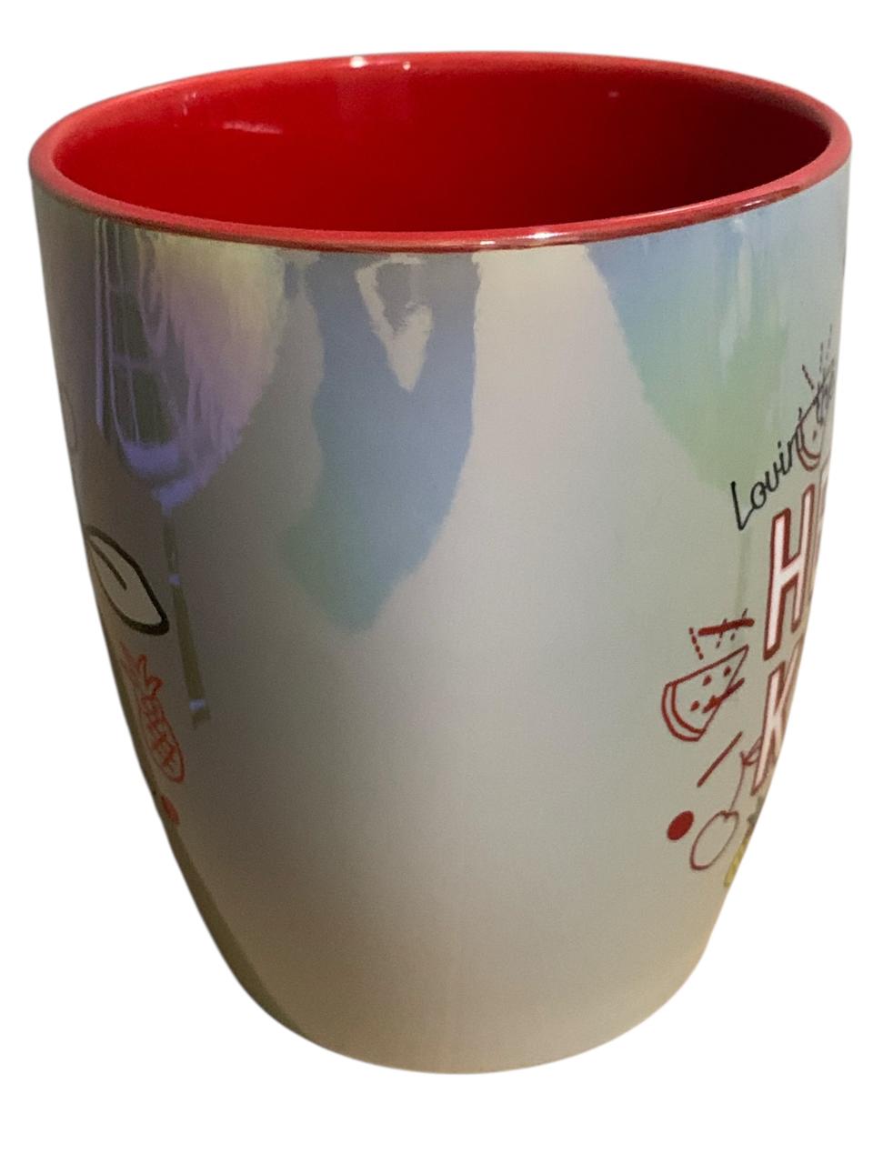 Hello Kitty Taza Jumbo Iridiscente Bitono, Personajes Clásicos  Kitty Cherry Sanrio Capacidad 750 ml, Blanco