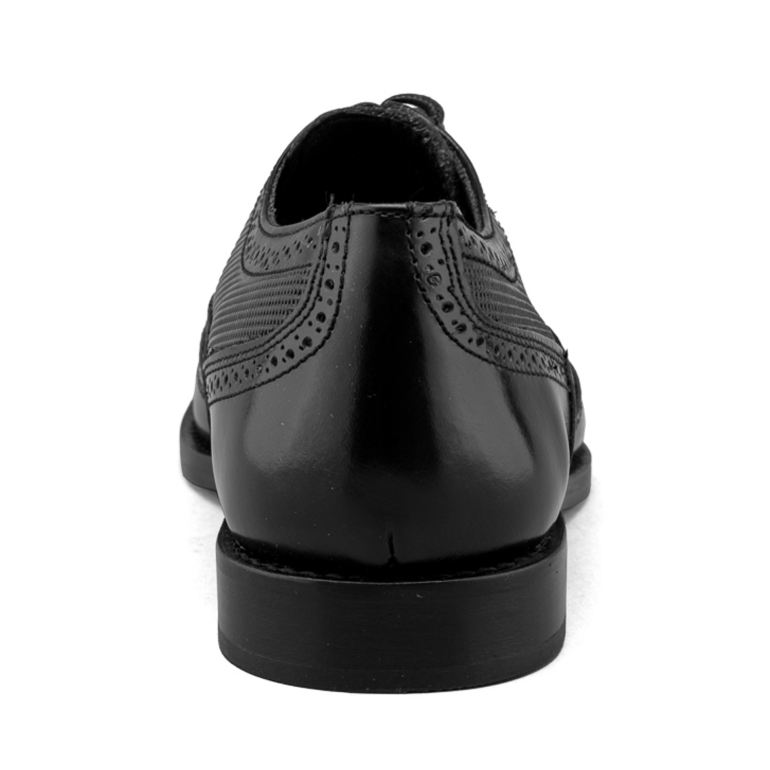 Zapato Oxford Bostoniano de Piel Negra para Hombre
