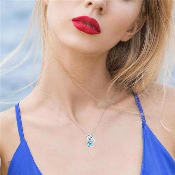 Cadenas con Dije MXWOF-001 1Pza Lobo PlataAzul Metal Cadena y Dije, WolfNeck01