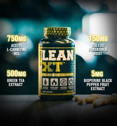 Lean XT Stimulant-Free Fat Loss Amplifier - LEAN-XT Quemador de Grasa No Estimulante 60 Caps Veg