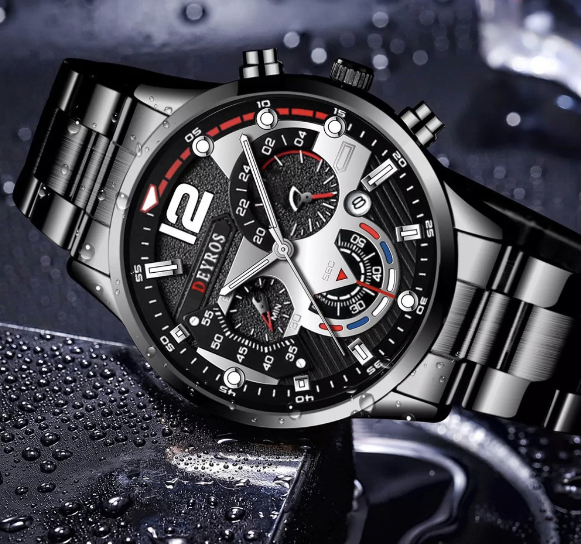 Relojes De Cuarzo Casuales Impermeables Para Hombre