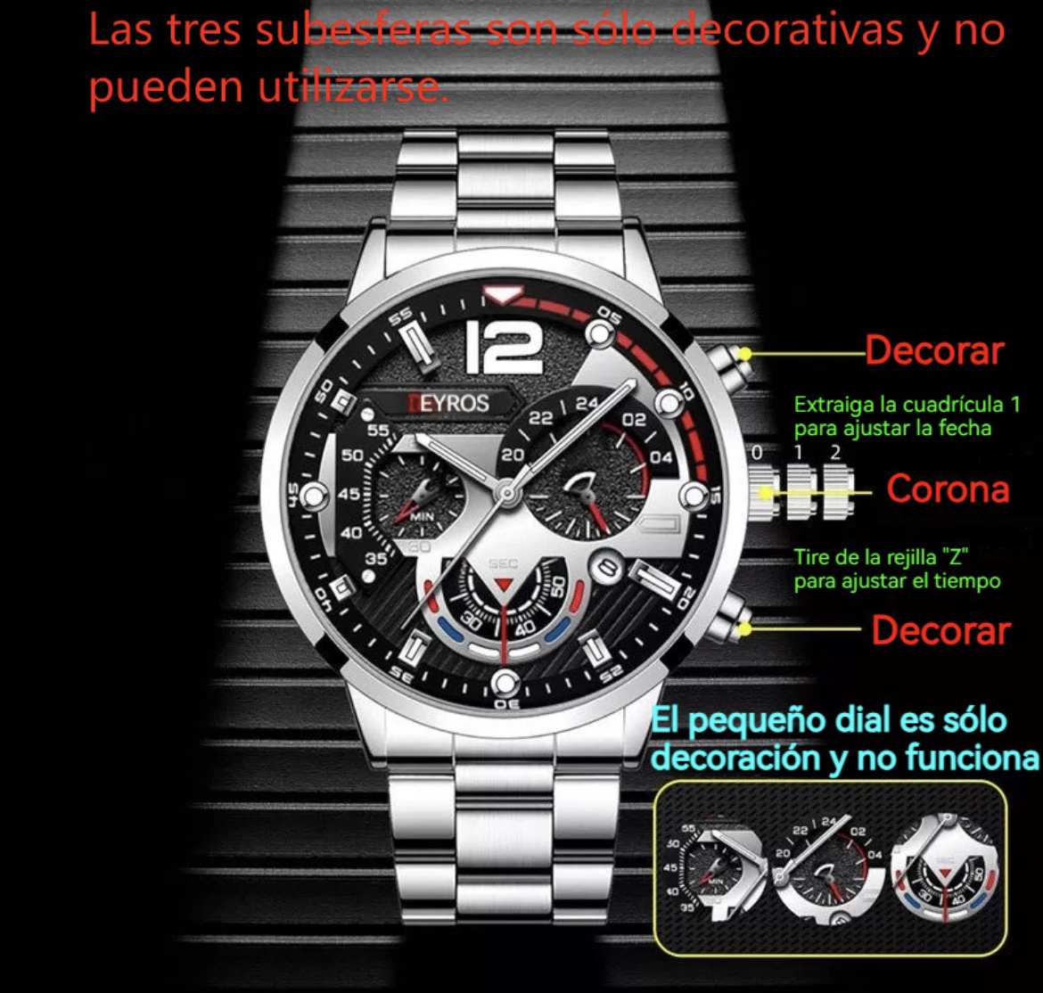Relojes De Cuarzo Casuales Impermeables Para Hombre