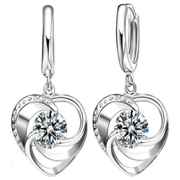 Joyería de moda MXKEN-001 1Pza Corazón Plata 925 CadenaAretes y Dije, HeartNeck09