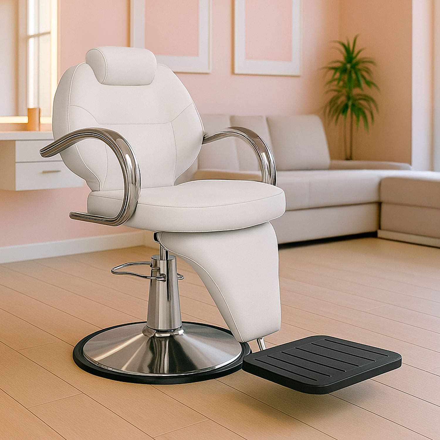 Silla estetica sillon hidraulico barberia reclinable salon spa premium