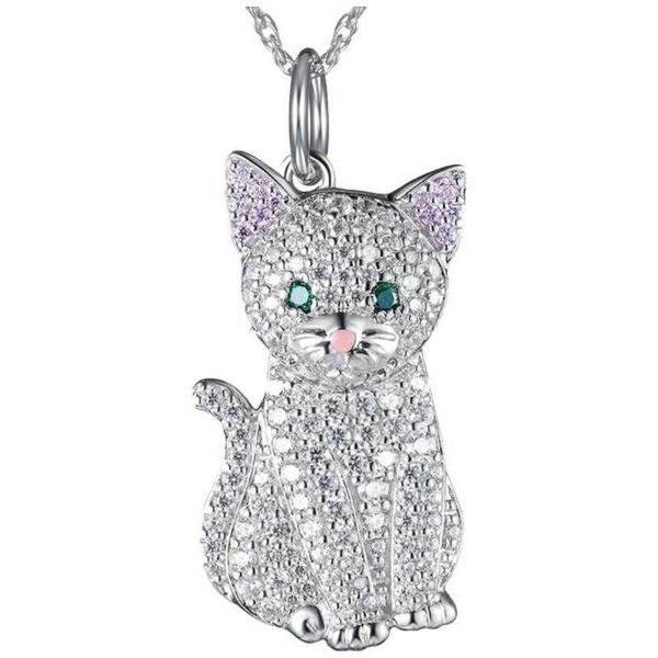 Cadenas de gatos MXKGN-001 1Pza Silver Cat Plata Cadena y Dije, CatNeck04