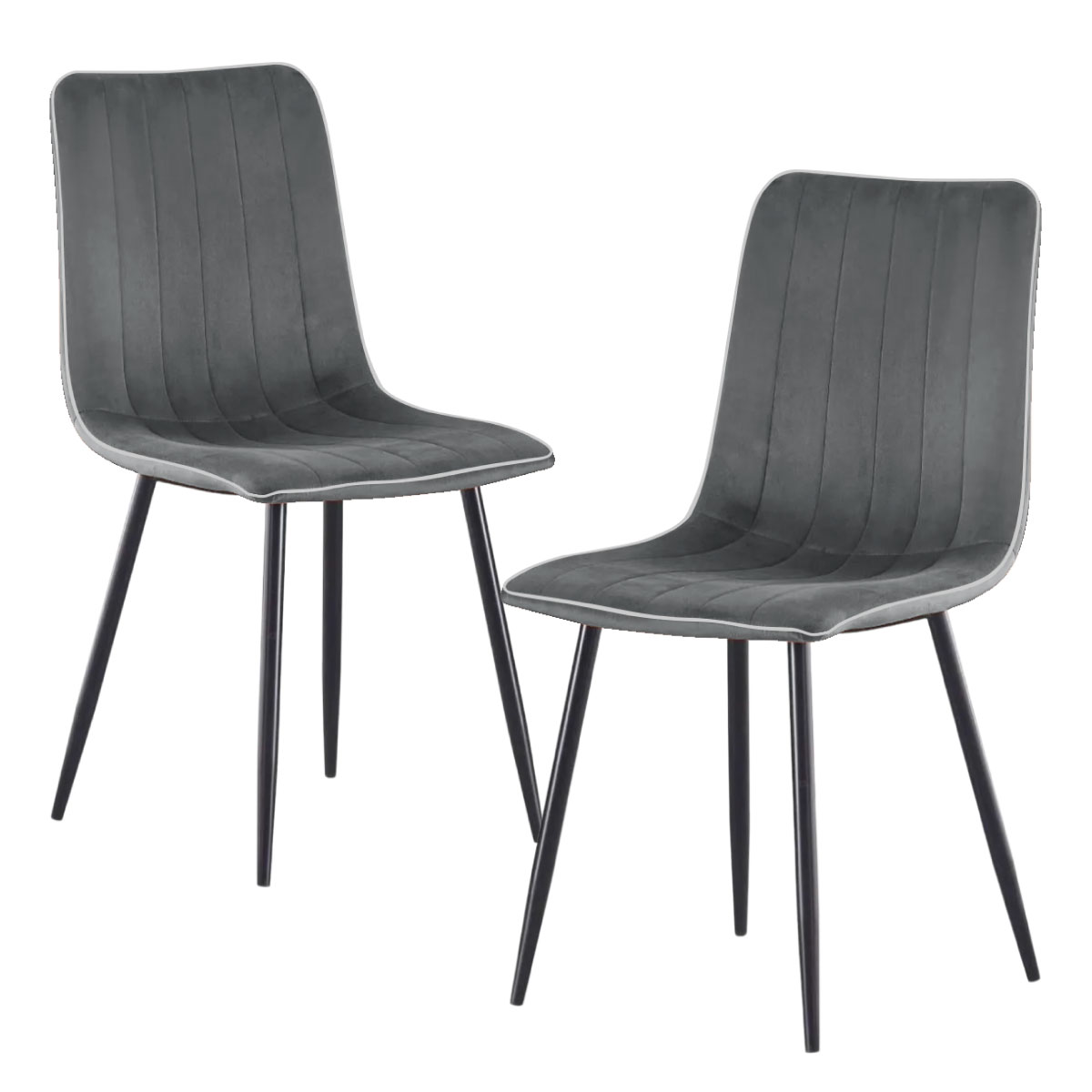 Set 2 Sillas Comedor Velvet Tapizada Terciopelo Sala Eames