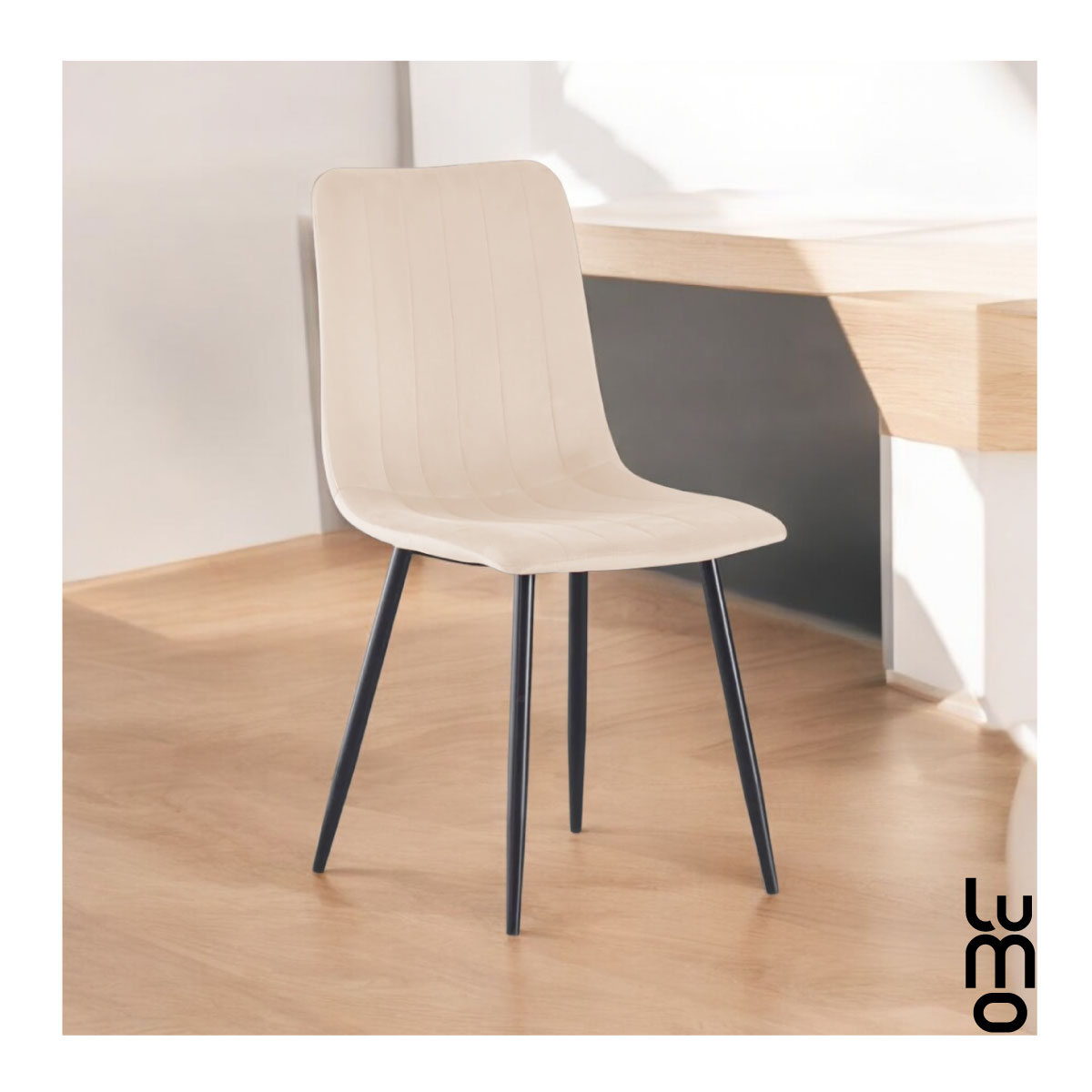 Set 2 Sillas Comedor Velvet Tapizada Terciopelo Sala Eames