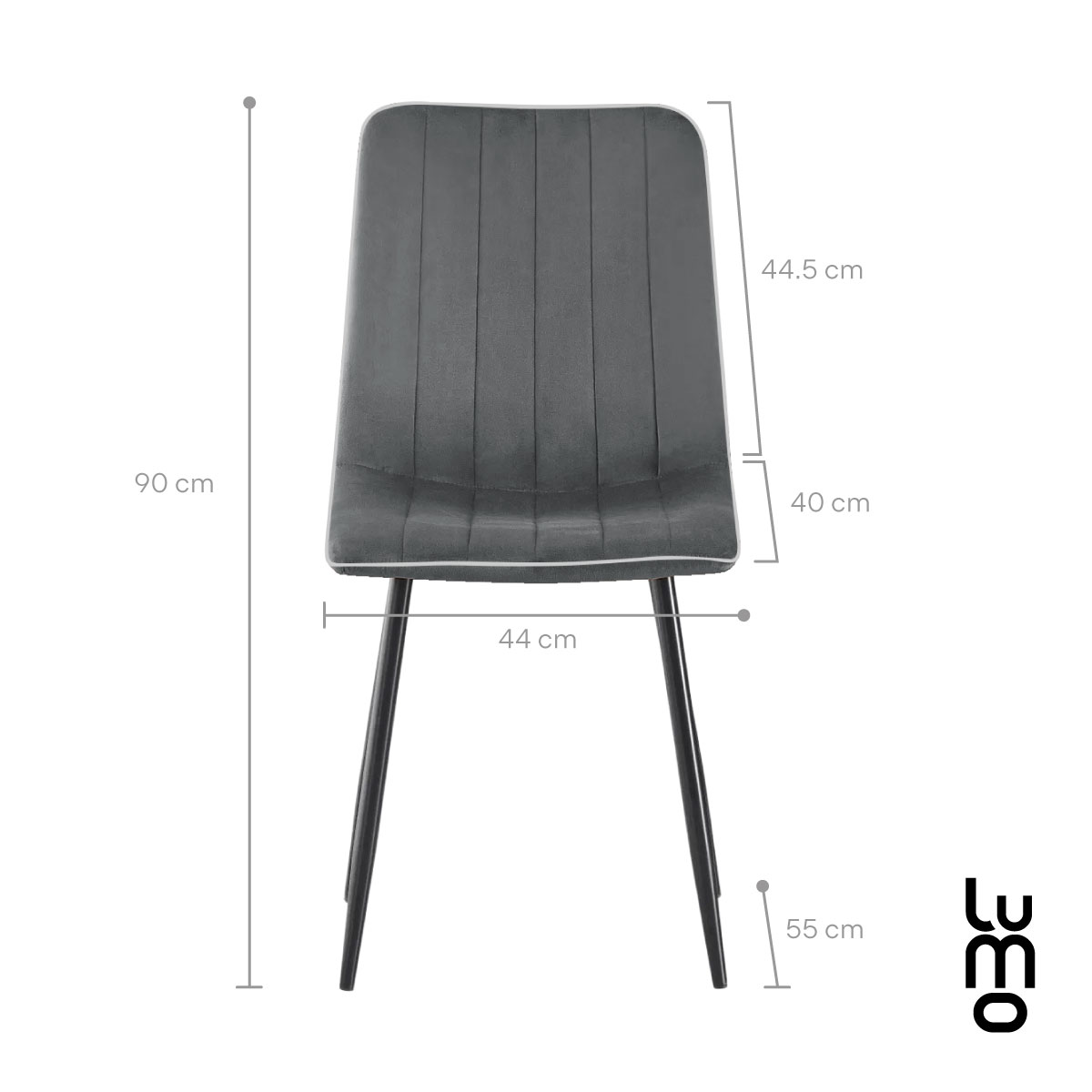 Set 2 Sillas Comedor Velvet Tapizada Terciopelo Sala Eames