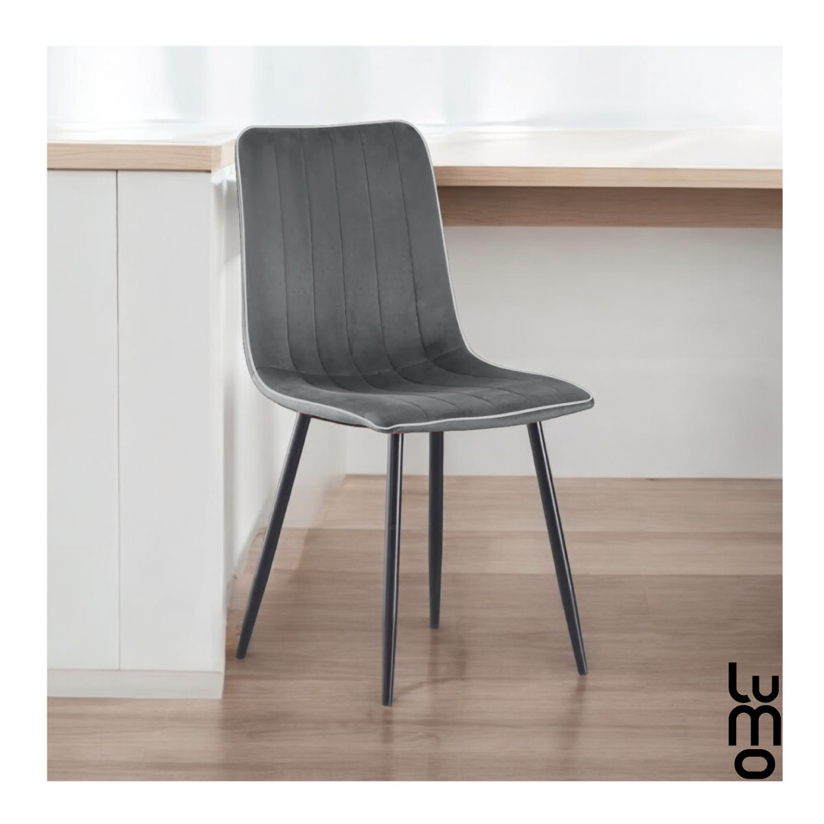 Set 2 Sillas Comedor Velvet Tapizada Terciopelo Sala Eames