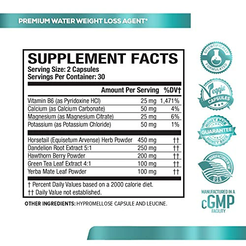 Dry XT Water Weight Loss Diuretic 60 cap - Diurético para bajar de peso Dry XT Water
