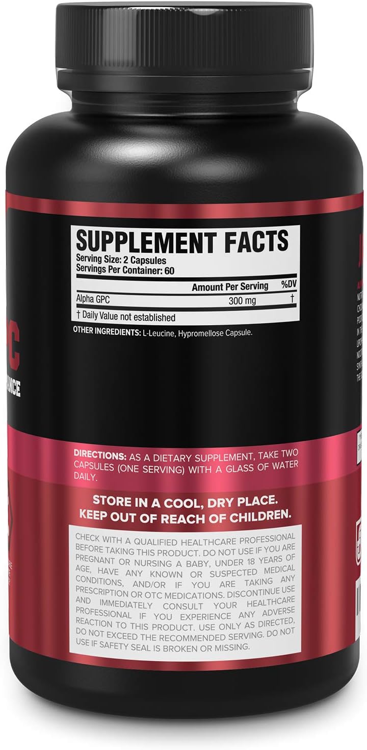 Alpha GPC Improve Cognitive Performance 120 cap - Suplemento de colina Alpha GPC 