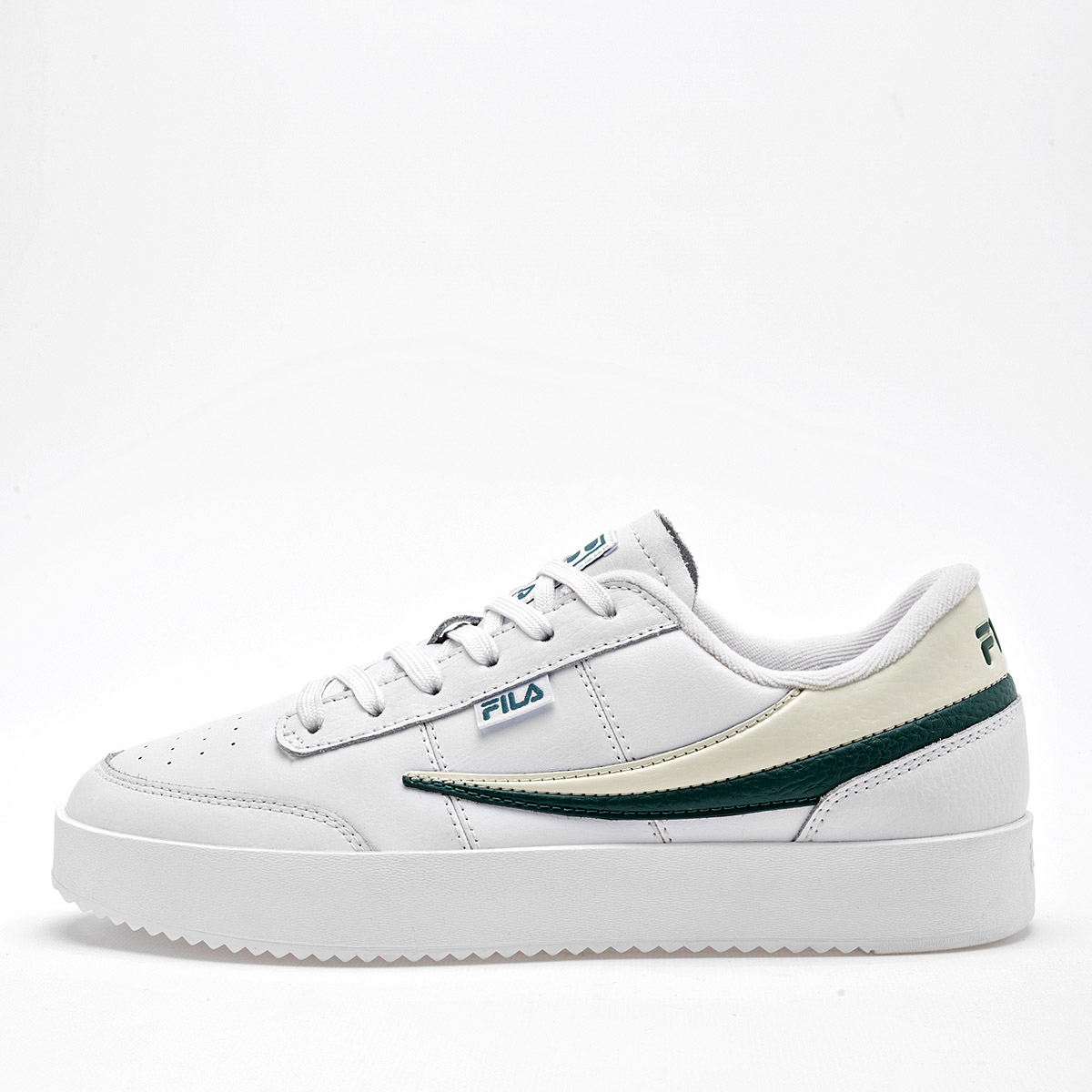 TENIS CASUAL Royalton FILA PARA MUJER COLOR BLANCO BEIGE VERDE 5TM020261