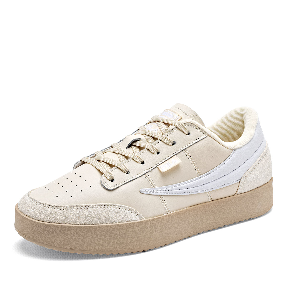 TENIS CASUAL Royalton FILA PARA MUJER COLOR BEIGE BLANCO 5TM020262