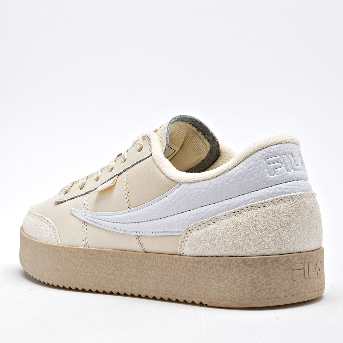 TENIS CASUAL Royalton FILA PARA MUJER COLOR BEIGE BLANCO 5TM020262
