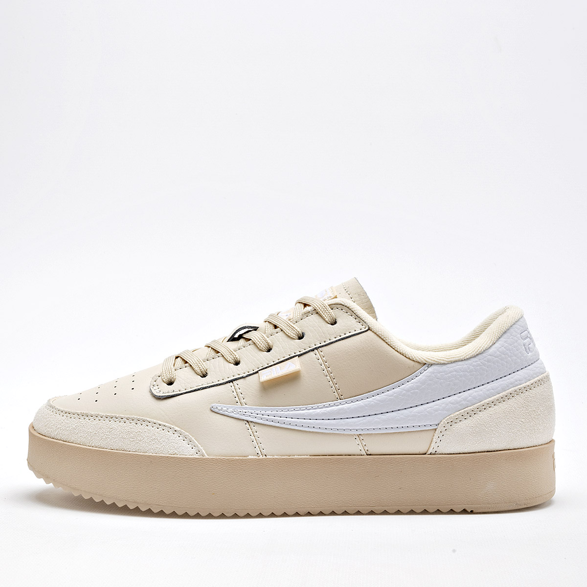 TENIS CASUAL Royalton FILA PARA MUJER COLOR BEIGE BLANCO 5TM020262
