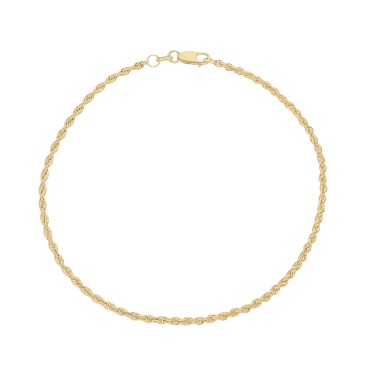 Set Torzal Cadena 45 Cm + Pulsera 21 Cm X 2 Mm Oro 10 K.