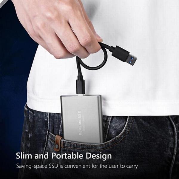 Disco Portátil SSD Multimedia 4TB MXMDD-007 1 Pza 4TB Plata SSD Lectura 30 MBs Escritura 37 MBs USB-C Entrada USB-A-C Salida, SolidMini04TB-WIN