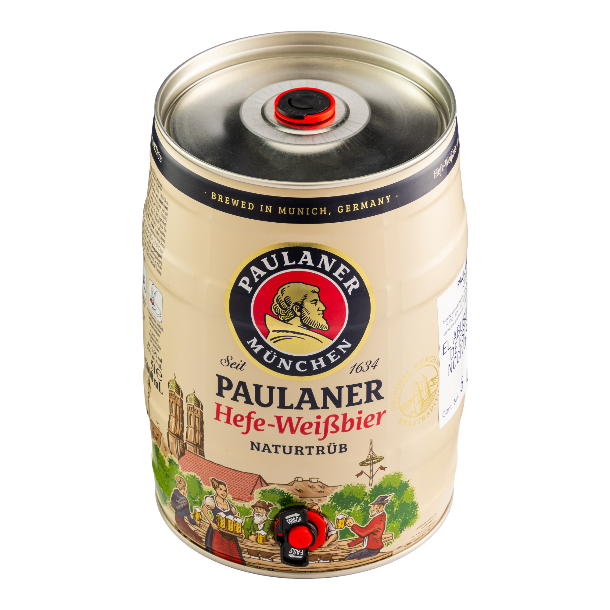 Cerveza Paulaner Hefe-Weissbier Barril 5000 Ml