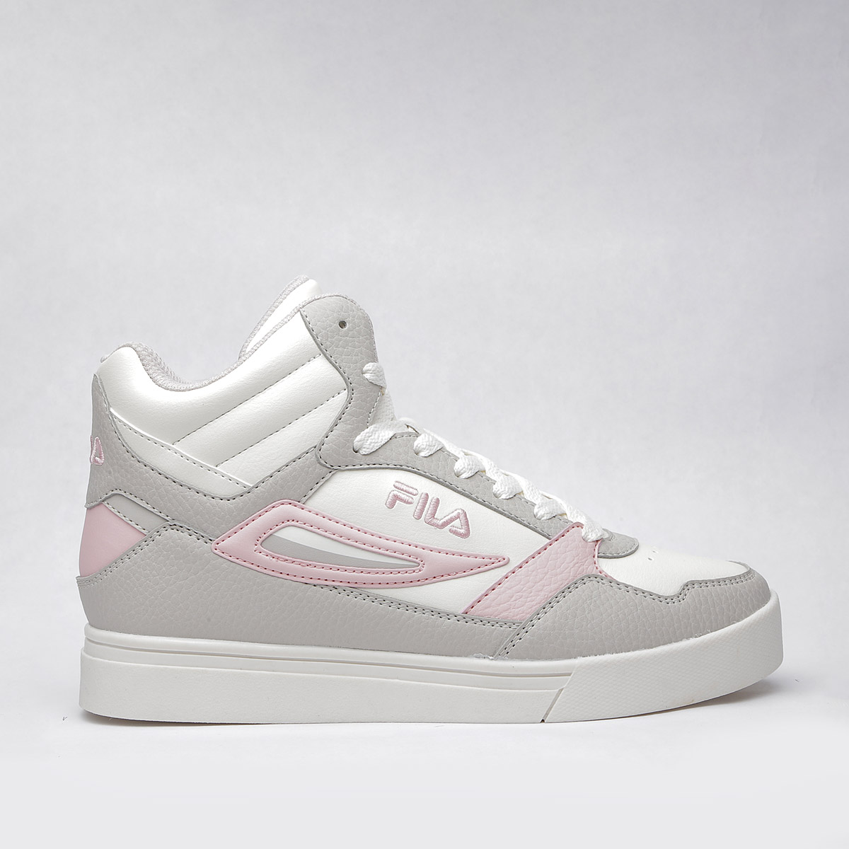 TENIS DE BOTA CASUAL Everge FILA PARA MUJER COLOR BLANCO GRIS ROSA 5FM018752