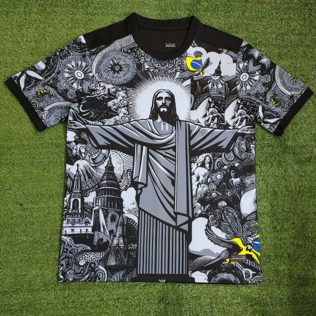 Jersey Cristo Corcovado Edicion Especial Gris  Talla S